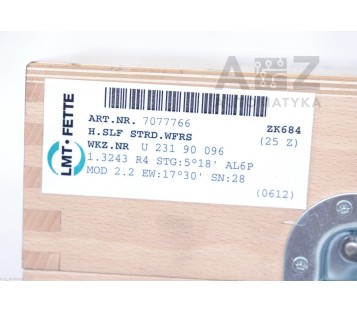 LMT FETTE WÄLZFRÄSER 7077766 U23190096 ROLLER/CYLINDER CUTTER hob cutter ! NEW !