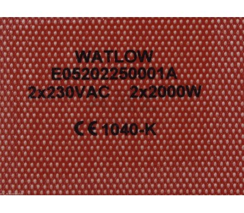 WATLOW 2X230VAC 2x 2000W 4000w 52x225cm 88,6x20,5" Silicone Rubber Heate ! NEW !