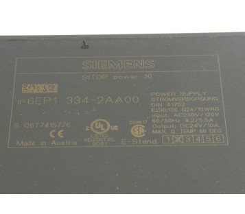 SIEMENS 6EP1 334-2AA00 6EP13342AA00 SITOP POWER 10