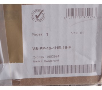 PHOENIX CONTACT VS-PP-19-1HE-16-F  VSPP191HE16F  1652994 ! NEW !