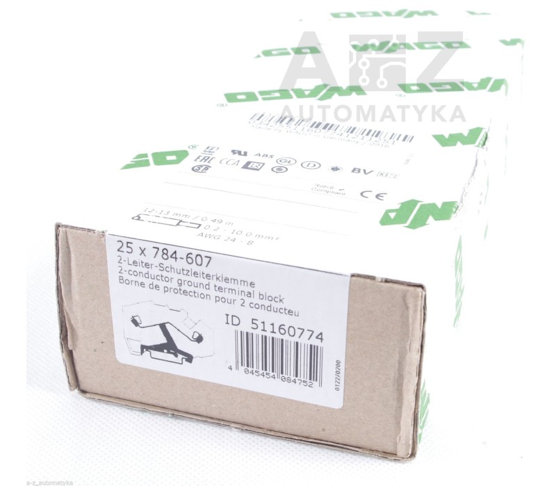 WAGO 784-607 784607 51160774 2-conductor ground terminal block ! 25PCS ! NEW !