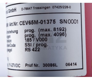 TR ELECTRONIC CEV65M  CEV65M-01375 CEV65M01375 