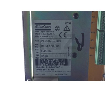 ATLAS COPCO TENSOR S4/S7 PF3007-C-HW PF3007CHW 8433 1700 05 8433170005 