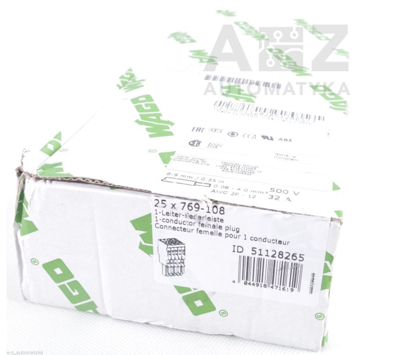 WAGO 769-108 769 108 769108 51128265 1-conductor female plug  ! 25PCS ! ! NEW !