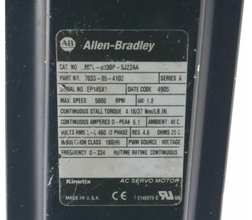 ALLEN BRADLEY MPL-B330P-SJ22AA MPLB330PSJ22AA 