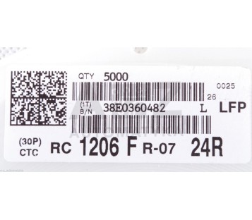 CONRAD 1206 TK100 !% 24R 0,25W 24 OHM 200 PPM ! 5000PCS  !  ! NEW ! 