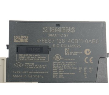 SIEMENS 6ES7 138-4CB11-0AB0 PM-E 6ES71384CB110AB0