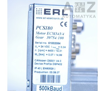 ERL: PCSI80 MOTOR ECM343/4  GEAR 30754:100  ! NEW !