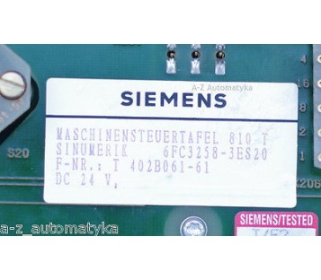 SIEMENS SINUMERIK 810T 6FC3258-3ES20 ( 6FC32583ES20 )