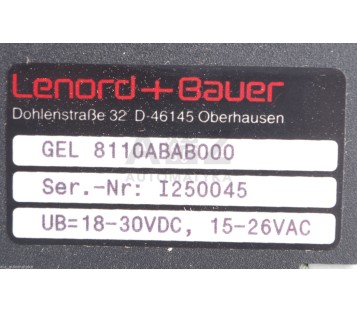 LENORD BAUER ECO CONTROLLER ECOCONTROLLER  GEL 8110ABAB000  GEL8110ABAB000 ! NEW