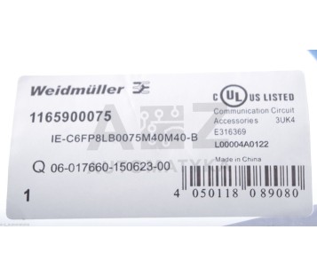 WEIDMULLER 1165900075 IE-C6FP8LB0075M40M40-B  IEC6FP8LB0075M40M40B ! NEW ! 