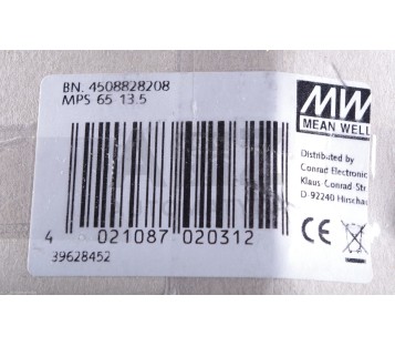 MW MEAN WELL MPS-65-13.5  MPS65135  ! NEW ! 