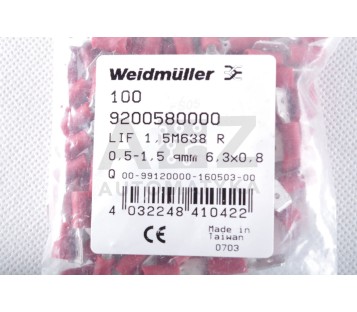 WEIDMULLER 9200580000 LIF 1,5M638 R 0,5-1,5 6,3X0,8  ! 100PCS ! NEW ! 