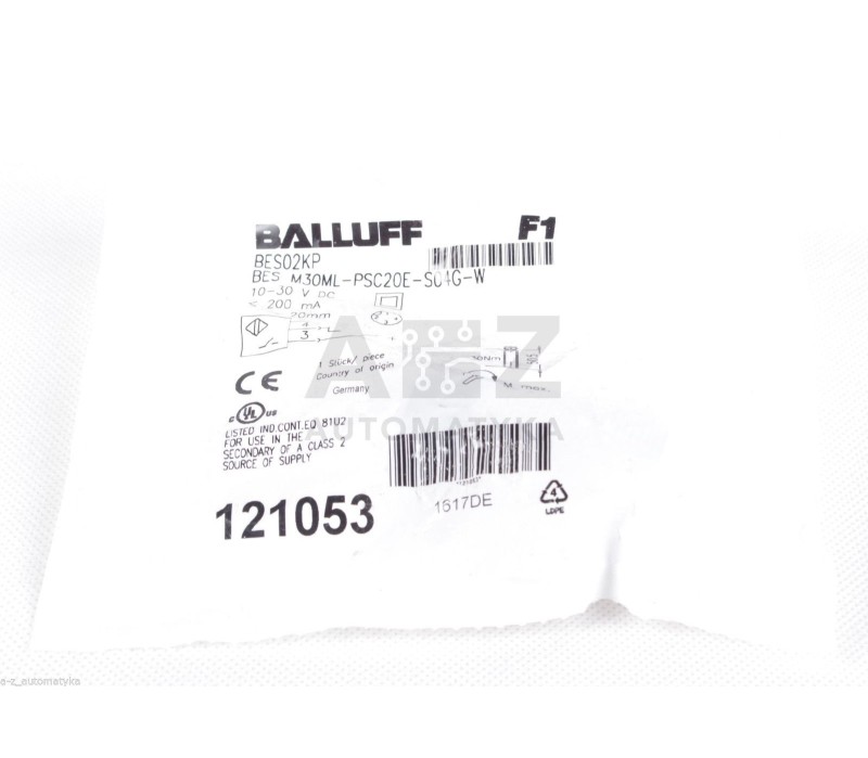 BALLUFF BES02KP BES M30ML-PSC20E-S04G-W BESM30MLPSC20ES04GW ! NEW !