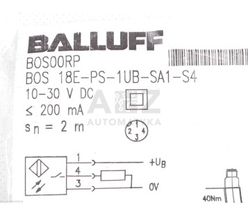 BALLUFF BOS00RP BOS 18E-PS-1UB-SA1-S4  BOS18EPS1UBSA1S4  ! NEW !
