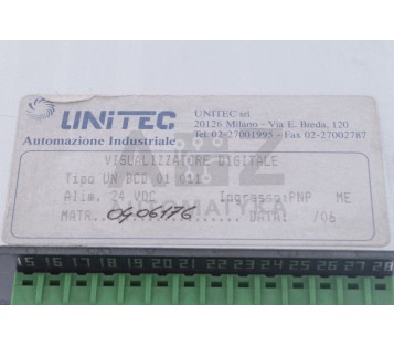 UNITEC TIPO UN BCD 01 011 UNBCD01011 