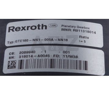 REXROTH GTE160-NN1-005A-NN16 R911318014 planetary gearboxes GTE 