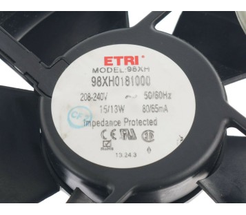ETRI 98XH 98XH0181000 208-240V AC FAN