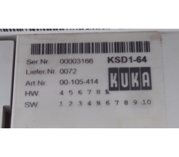 KUKA KSD1-64 KSD164  E93DA143I4B531  00461035  