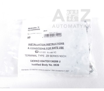WELDMULLER 0316500000 03ATEX136208 U 03ATEX136208U 0539 ! 50pcs ! !NEW !