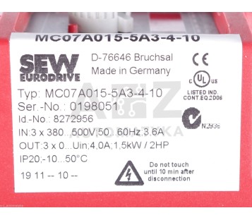 SEW MC07A015-5A3-4-10 MC07A0155A3410 8272956 