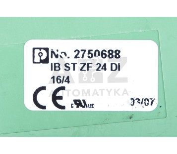 PHOENIX CONTACT IB STTB ZF 24 IBSTTBZF24 9282793 IB ST ZF 24 DI  2750688