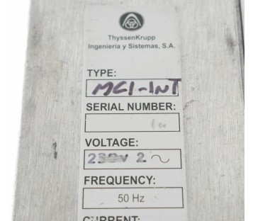 THYSSENKRUPP MCI-INT MCIINT MANDO DE MESAS MCI