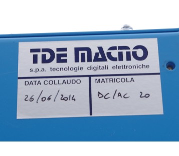 TDE MACNO DC/AC 20 DC/AC20 DCAC20 