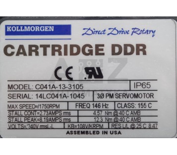 KOLLMORGEN CARTRIDGE DDR C041A-13-3105 C041A133105 ! NEW !