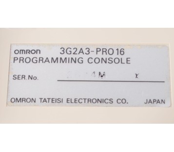 OMRON SYSMAC PRO16 PROGRAMMING CONSOLE 3G2A3-PRO16 3G2A3PRO16 