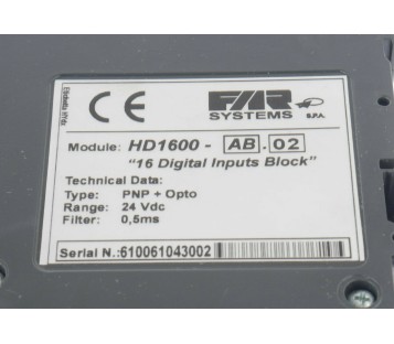 FAR HD1600-AB.02 16 DIGITAL INPUT BLOCK