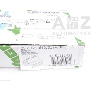 WAGO 721-612 721612 721-612/019-000 51111432  MALE CONNECTOR ! 5PCS! NEW!