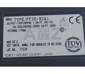 IDEC IZUMI R081 PF3S-R081 PF3SR081 