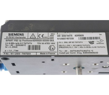 SIEMENS 6DR5020-0EG00-0AA0 6DR4004-6J SIPART PS2