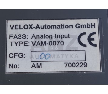 VELOX VELOX-AUTOMATION ANALOG INPUT  FA-3S FA3S  VAM-0070  VAM0070 