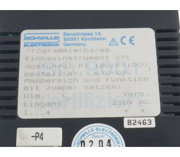 SCHWILLE SPE 670 SPE670 PT 100 PT100 670-050 