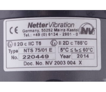 NETTER VIBRATION NTS 75/01 E NTS7501E 