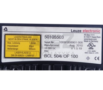 LEUZE 50105503 BCL 504I OF 100  BCL504IOF100 