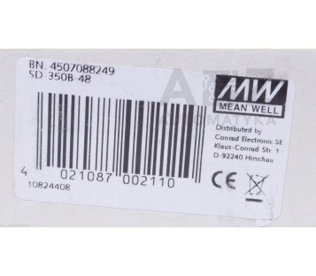 MW MEAN WELL 4507088249 SD-350B-48 SD350B48 ! NEW !