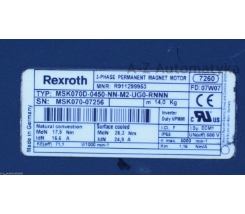 REXROTH MSK070D-0450-NN-M2-UG0-RNNN