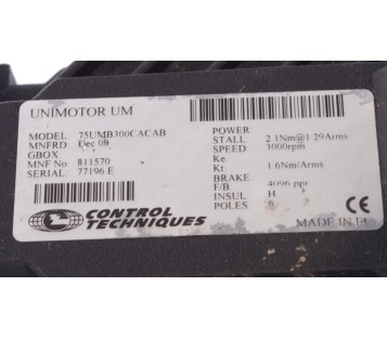 CONTROL TECHNIQUES UNIMOTOR UM  75UMB300CACAB  811570 