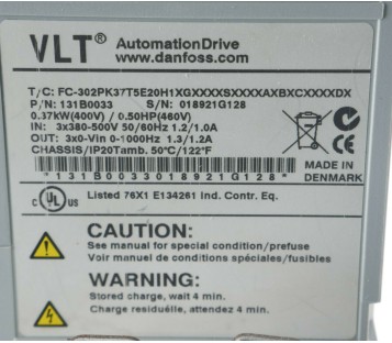 DANFOSS 131B0033 FC-302PK37T5E20H1XGXXXXSXXXXAXBXCXXXXDX