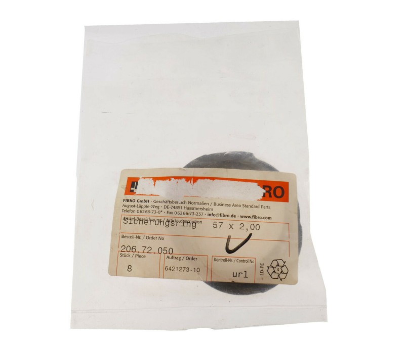 C Clip Retaining Ring Snap Ring 57X2,00mm 8PCS ! NEW !