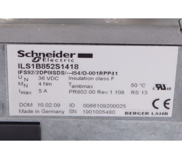 SCHNEIDER ILS1B852S1418 IFS92/2DP0ISDS/---I54/O-001RPP41  CONTROL UNIT