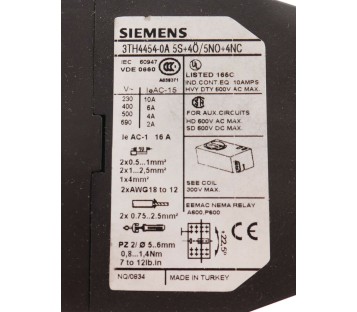 SIEMENS 3TH4454-0A 3TH44540A 230-240VAC COIL