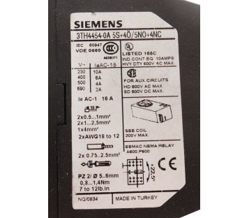 SIEMENS 3TH4454-0A 3TH44540A 230-240VAC COIL
