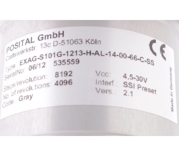 POSITAL EXAG-S101G-1213-H-AL-14-00-66-C-SS   110708-728082 