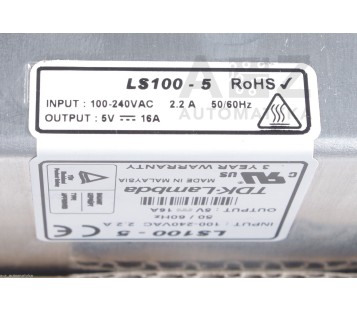 TDK LAMBDA TDK-LAMBDA LS-100-5 RMA029193  LS100-5 LS1005 ! NEW !