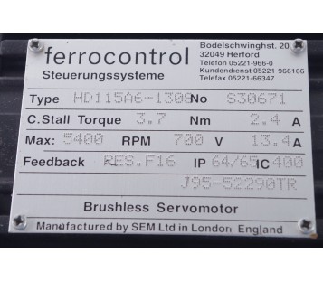 FERROCONTROL HD115A6-130S HD115A6130S 4 