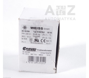 CONRAD WEISS BV 85/384 EI 54/18,8  BVU4-054-045-019  BVU4054045019 ! NEW !